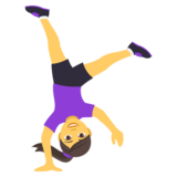 Woman Cartwheeling on JoyPixels 4.0