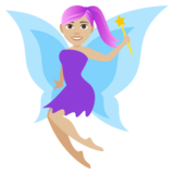 Woman Fairy: Medium-Light Skin Tone on JoyPixels 4.0