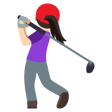 Woman Golfing: Light Skin Tone on JoyPixels 4.0