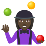 Woman Juggling: Dark Skin Tone on JoyPixels 4.0