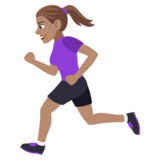 Woman Running: Medium Skin Tone on JoyPixels 4.0