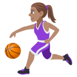 Woman Bouncing Ball: Medium Skin Tone on JoyPixels 4.0