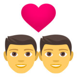 Couple with Heart: Man, Man on JoyPixels 4.5