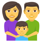 Family: Man, Woman, Boy on JoyPixels 4.5