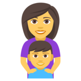 Family: Woman, Boy on JoyPixels 4.5