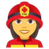 Woman Firefighter on JoyPixels 4.5