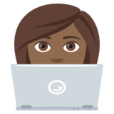 Woman Technologist: Medium-Dark Skin Tone on JoyPixels 4.5