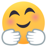 Smiling Face with Open Hands on JoyPixels 4.5