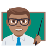 Man Teacher: Medium Skin Tone on JoyPixels 4.5