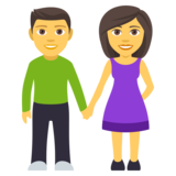 Woman and Man Holding Hands on JoyPixels 4.5