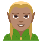 Man Elf: Medium Skin Tone on JoyPixels 4.5