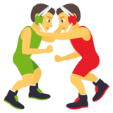 Men Wrestling on JoyPixels 4.5