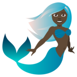 Merperson: Dark Skin Tone on JoyPixels 4.5