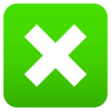 Cross Mark Button on JoyPixels 4.5