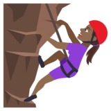 Person Climbing: Medium-Dark Skin Tone on JoyPixels 4.5