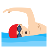 Person Swimming: Light Skin Tone on JoyPixels 4.5