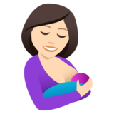 Breast-Feeding: Light Skin Tone on JoyPixels 5.0