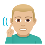 Deaf Man: Medium-Light Skin Tone on JoyPixels 5.0