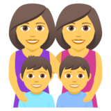 Family: Woman, Woman, Boy, Boy on JoyPixels 5.0