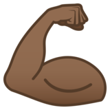 Flexed Biceps: Medium-Dark Skin Tone on JoyPixels 5.0
