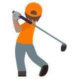Person Golfing: Medium Skin Tone on JoyPixels 5.0