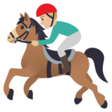 Horse Racing: Medium-Light Skin Tone on JoyPixels 5.0