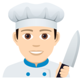 Man Cook: Light Skin Tone on JoyPixels 5.0