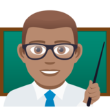 Man Teacher: Medium Skin Tone on JoyPixels 5.0