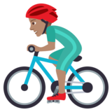 Man Biking: Medium Skin Tone on JoyPixels 5.0