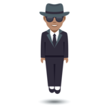Person in Suit Levitating: Medium Skin Tone on JoyPixels 5.0