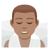 Man in Steamy Room: Medium Skin Tone on JoyPixels 5.0
