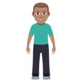 Man Standing: Medium Skin Tone on JoyPixels 5.0