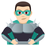 Man Supervillain: Light Skin Tone on JoyPixels 5.0