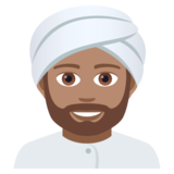 Man Wearing Turban: Medium Skin Tone on JoyPixels 5.0