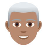 Man: Medium Skin Tone, White Hair on JoyPixels 5.0