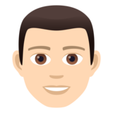 Man: Light Skin Tone on JoyPixels 5.0
