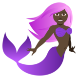 Mermaid: Dark Skin Tone on JoyPixels 5.0