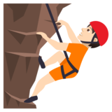 Person Climbing: Light Skin Tone on JoyPixels 5.0