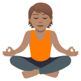 Person in Lotus Position: Medium Skin Tone on JoyPixels 5.0