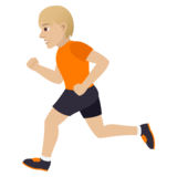 Person Running: Medium-Light Skin Tone on JoyPixels 5.0