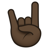 Sign of the Horns: Dark Skin Tone on JoyPixels 5.0