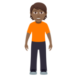 Person Standing: Medium-Dark Skin Tone on JoyPixels 5.0