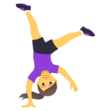 Woman Cartwheeling on JoyPixels 5.0