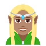 Woman Elf: Medium Skin Tone on JoyPixels 5.0