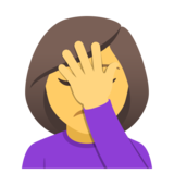 Woman Facepalming on JoyPixels 5.0