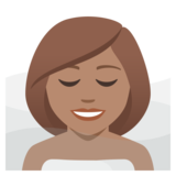 Woman in Steamy Room: Medium Skin Tone on JoyPixels 5.0