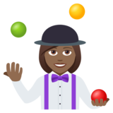 Woman Juggling: Medium-Dark Skin Tone on JoyPixels 5.0
