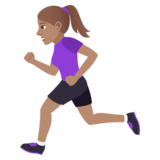 Woman Running: Medium Skin Tone on JoyPixels 5.0