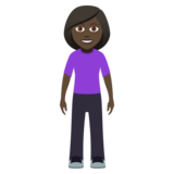 Woman Standing: Dark Skin Tone on JoyPixels 5.0