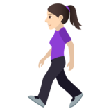 Woman Walking: Light Skin Tone on JoyPixels 5.0
